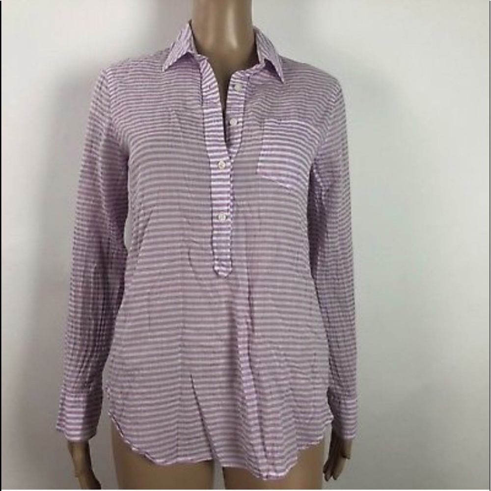 💜 J Crew Seersucker Crinkle Top 💜